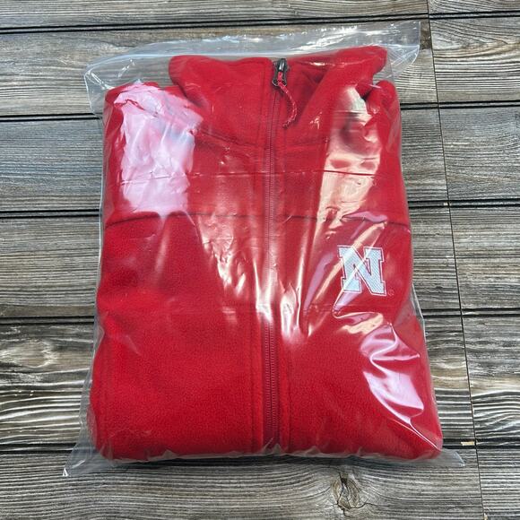 Nebraska Huskers Columbia Fleece Zipper Jacket Medium - Picture 8 of 8